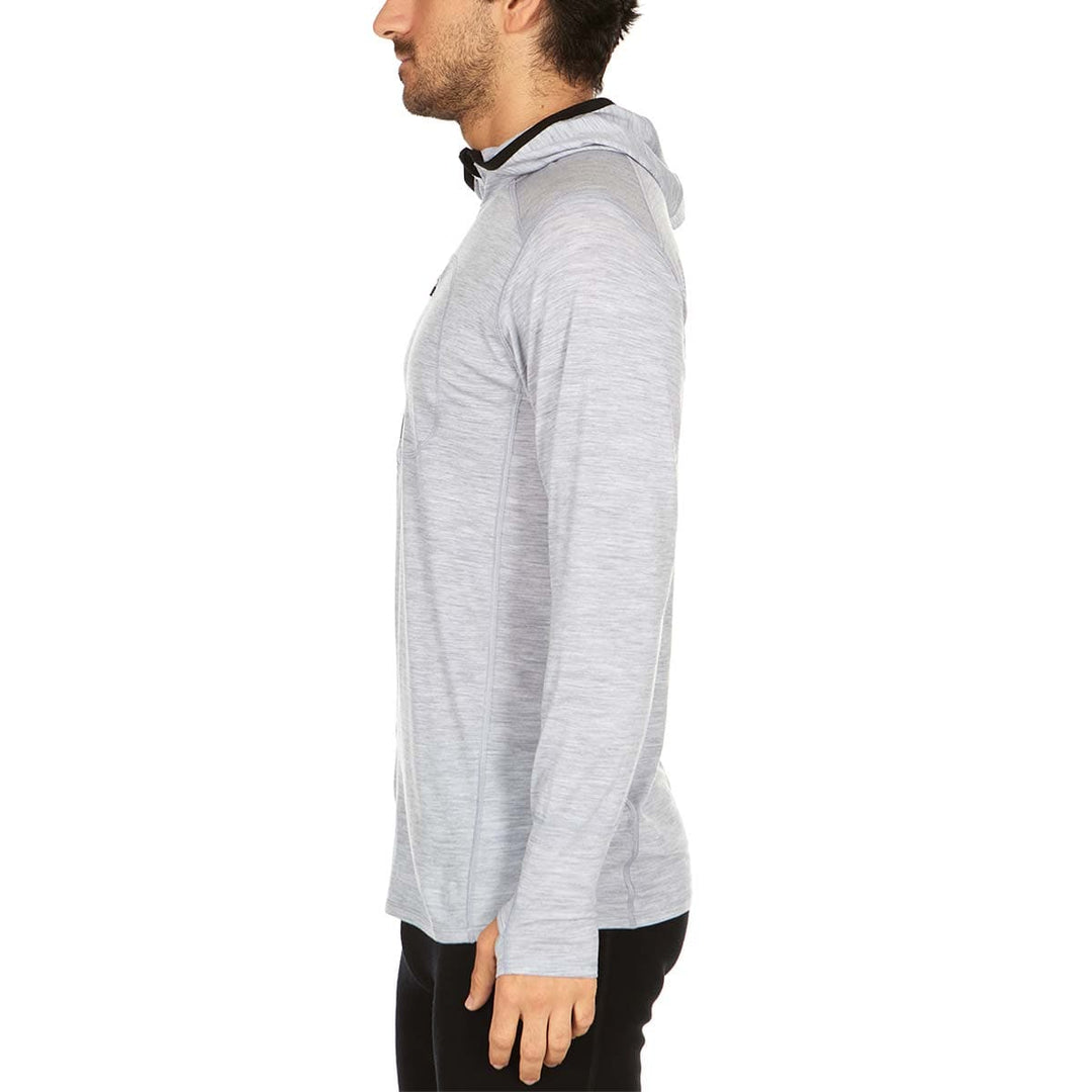 Woolverino Men's Wool 1/4 Zip Sun Hoodie - Micro Weight