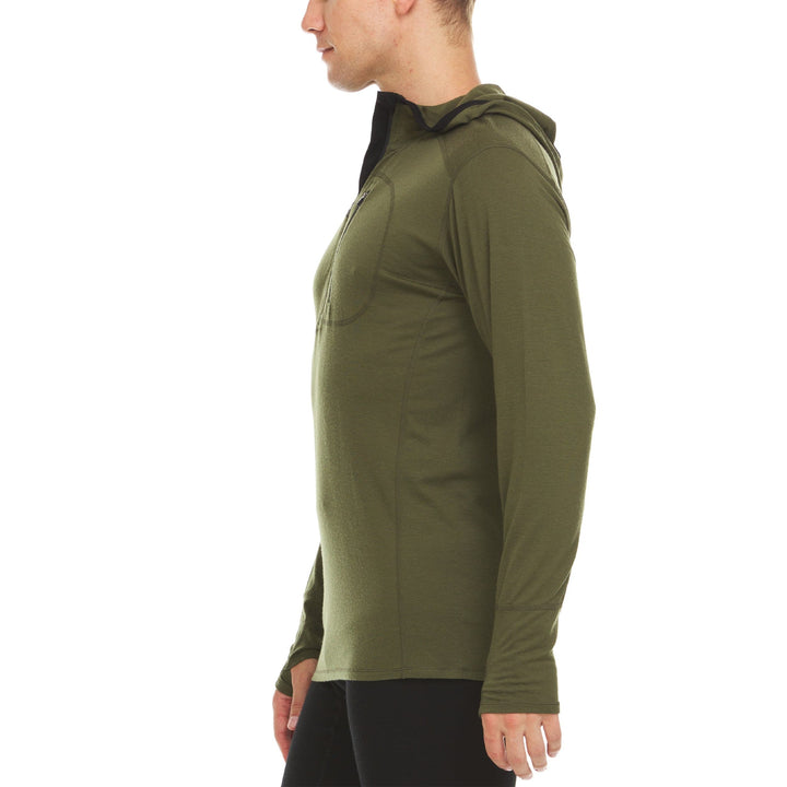 Micro Weight - Men's Wool 1/4 Zip Sun Hoodie