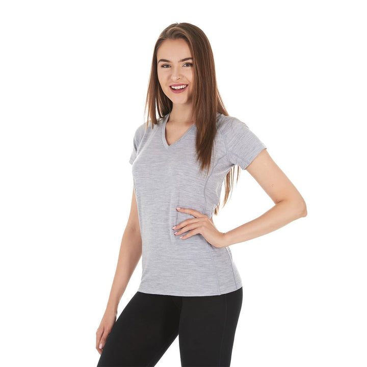 Minus33 Merino Wool Clothing Woolverino Women's Micro Weight V-Neck T-Shirt