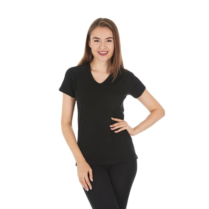 Minus33 Merino Wool Clothing Woolverino Women's Micro Weight V-Neck T-Shirt