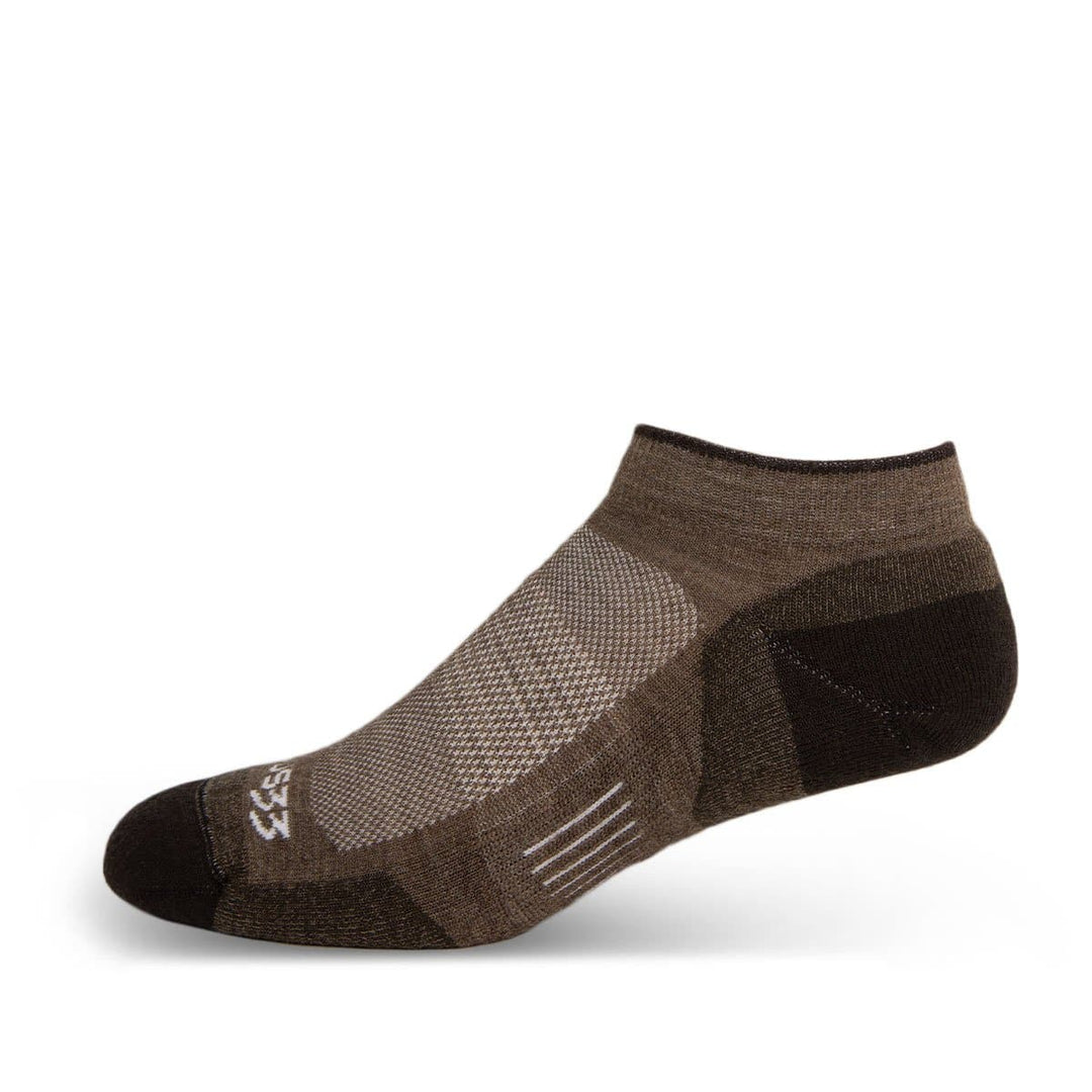 Mountain Heritage Micro Weight Full Cushion No Show Socks Coffee