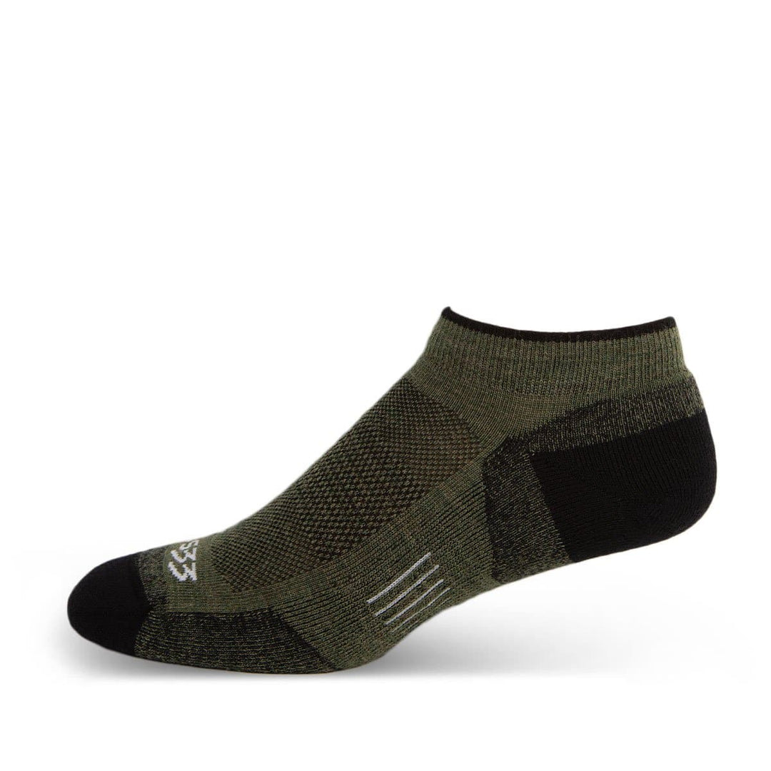 Mountain Heritage Micro Weight Full Cushion No Show Socks Olive Drab