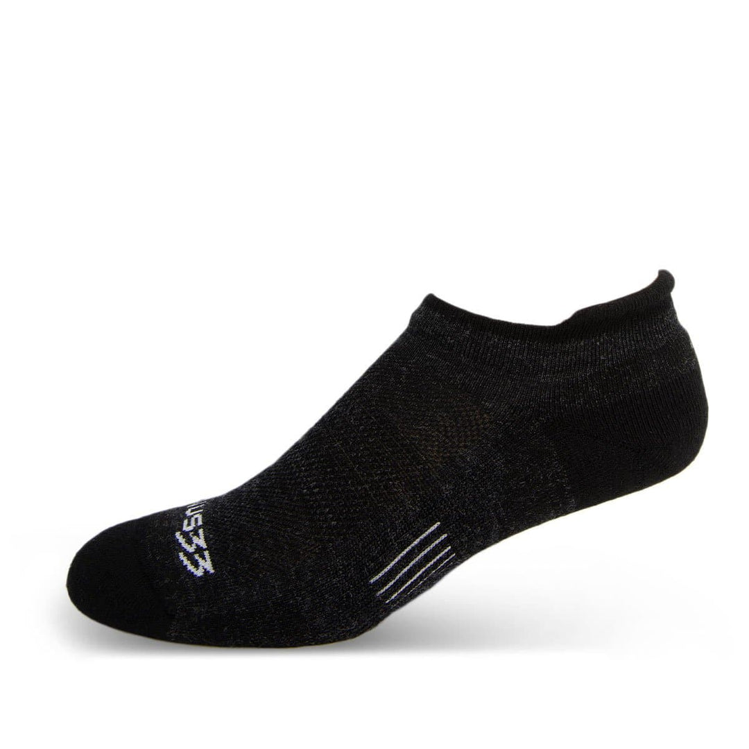 Mountain Heritage Micro Weight Full Cushion No Show Tab Socks Black