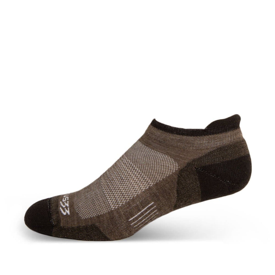 Mountain Heritage Micro Weight Full Cushion No Show Tab Socks Coffee