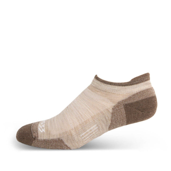 Mountain Heritage Micro Weight Full Cushion No Show Tab Socks Oatmeal