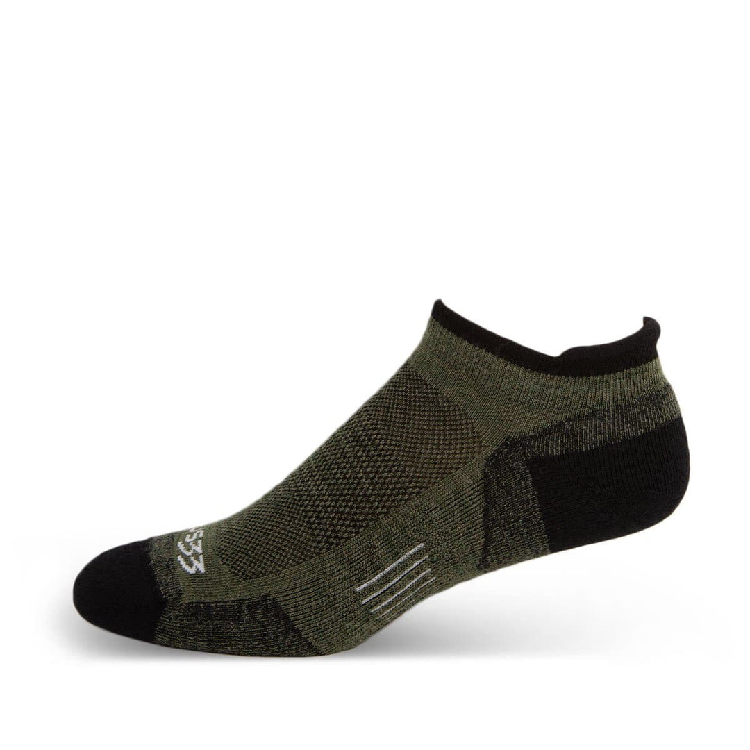 Mountain Heritage Micro Weight Full Cushion No Show Tab Socks Olive Drab