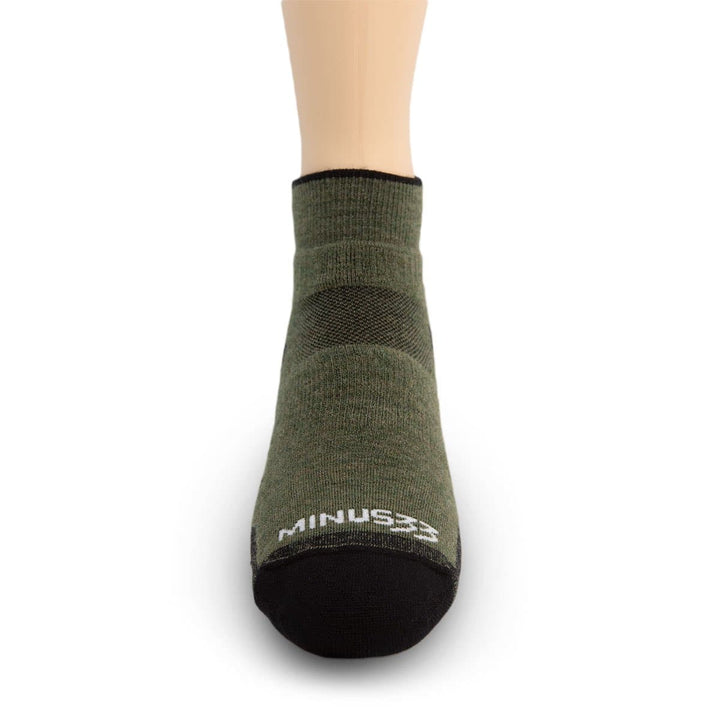 Minus33 Merino Wool Mountain Heritage Ankle Sock Olive Drab