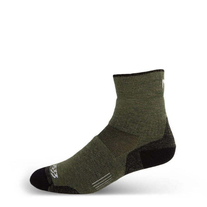 Minus33 Merino Wool Mountain Heritage Lightweight Mini Crew Socks Olive Drab