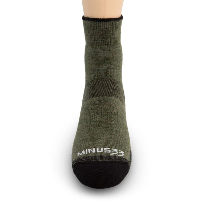 Minus33 Merino Wool Mountain Heritage Lightweight Mini Crew Socks Olive Drab