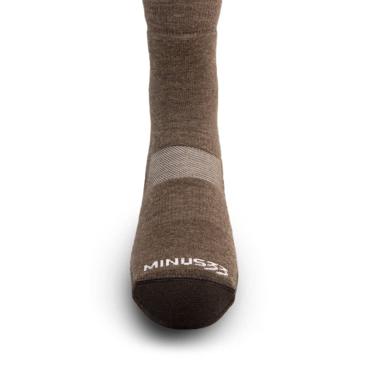 Minus33 Merino Wool Mountain Lightweight Crew Socks Coffee