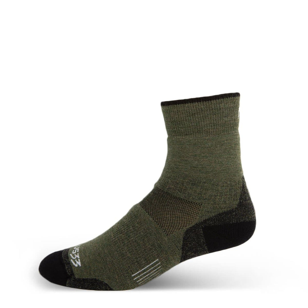 Minus33 Merino Wool Mountain Lightweight Crew Socks Olive Drab