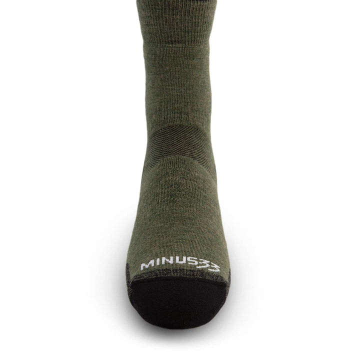 Minus33 Merino Wool Mountain Lightweight Crew Socks Olive Drab