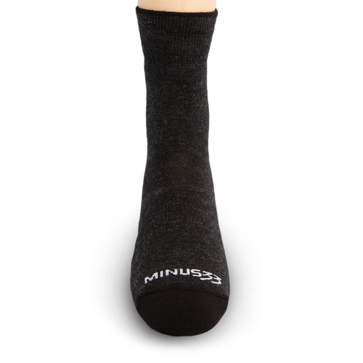 Minus33 Merino Wool Mountain Lightweight Crew Socks Black