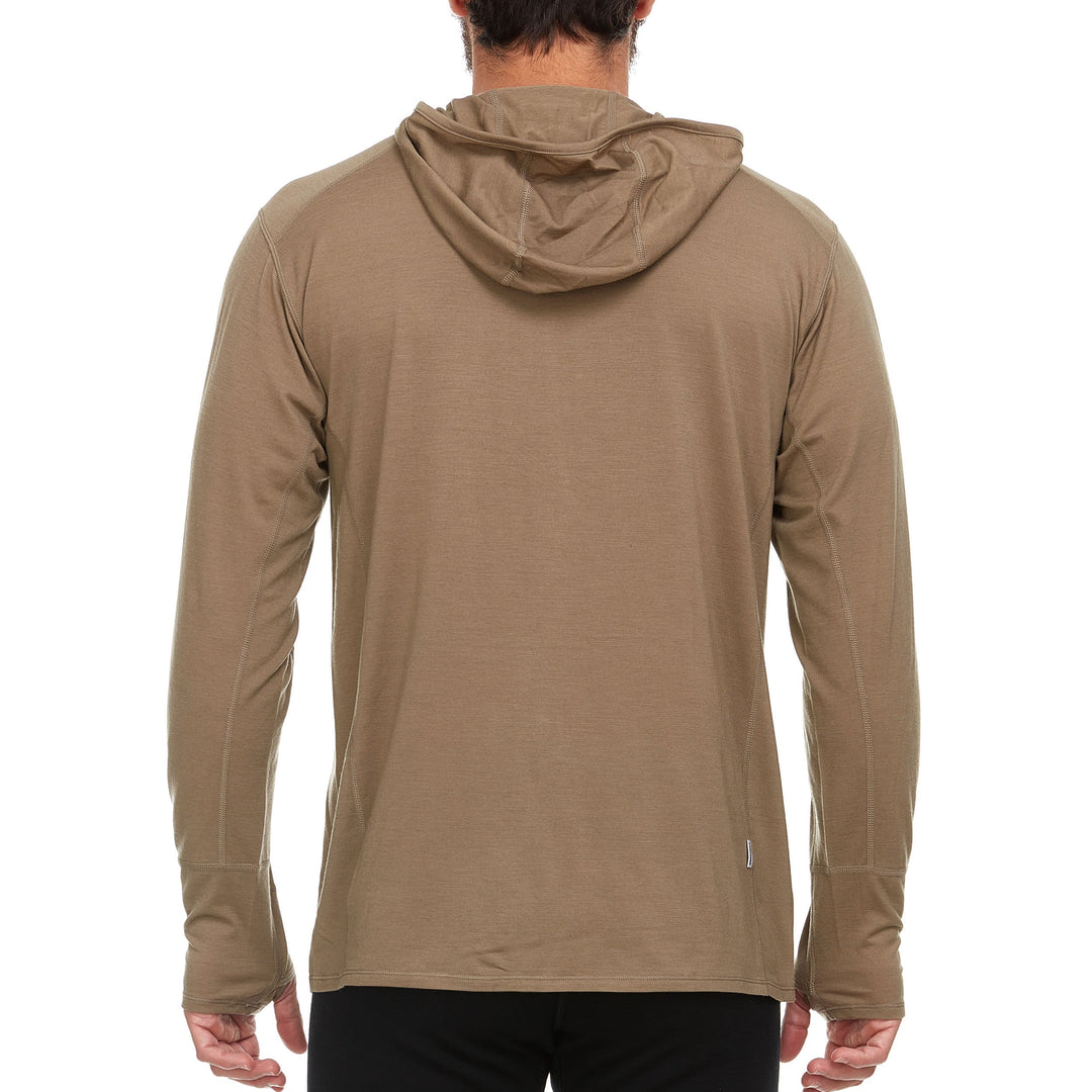 Micro Weight - Men's Wool 1/4 Zip Sun Hoodie